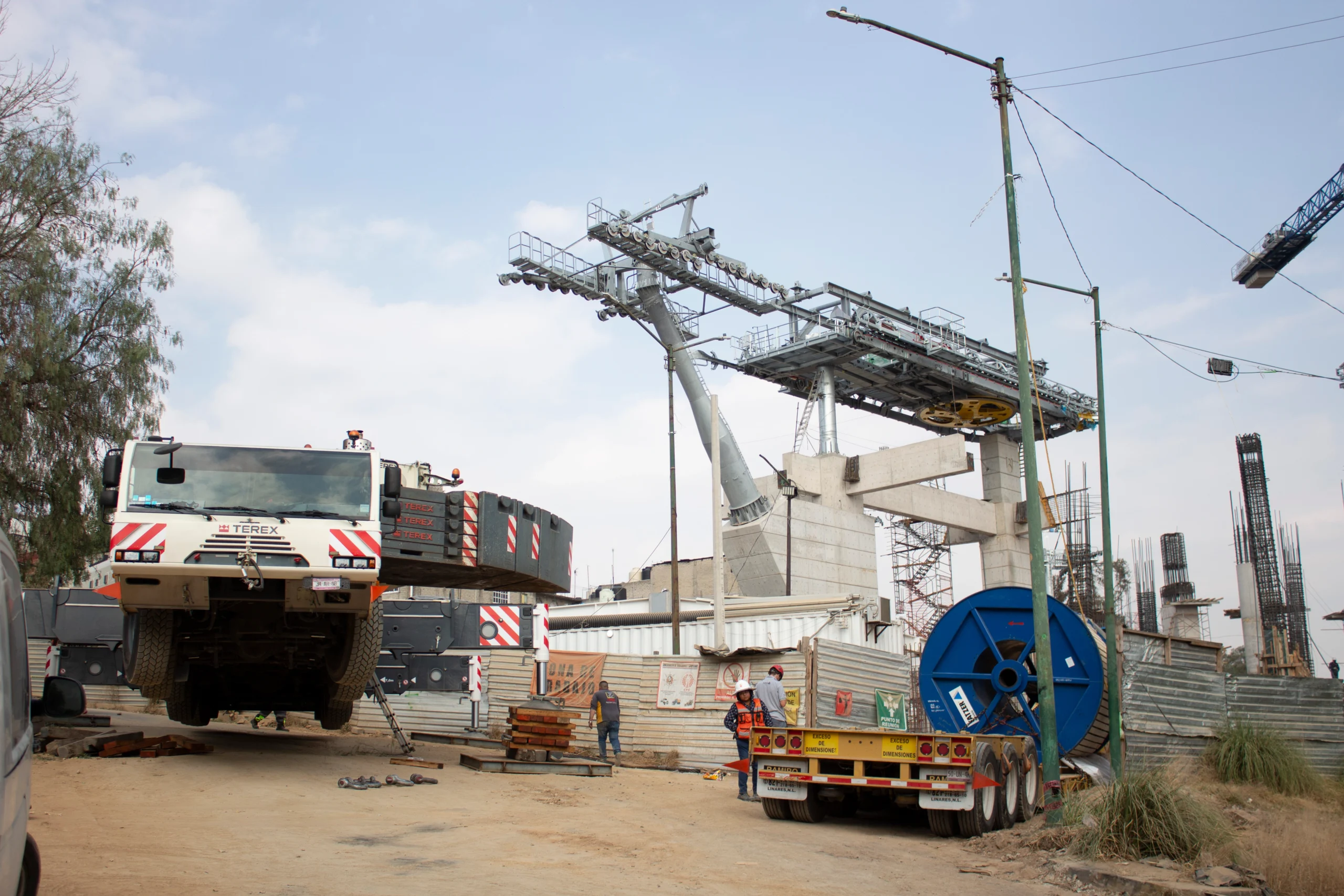 Movimiento de carrete para proyecto de teleférico
